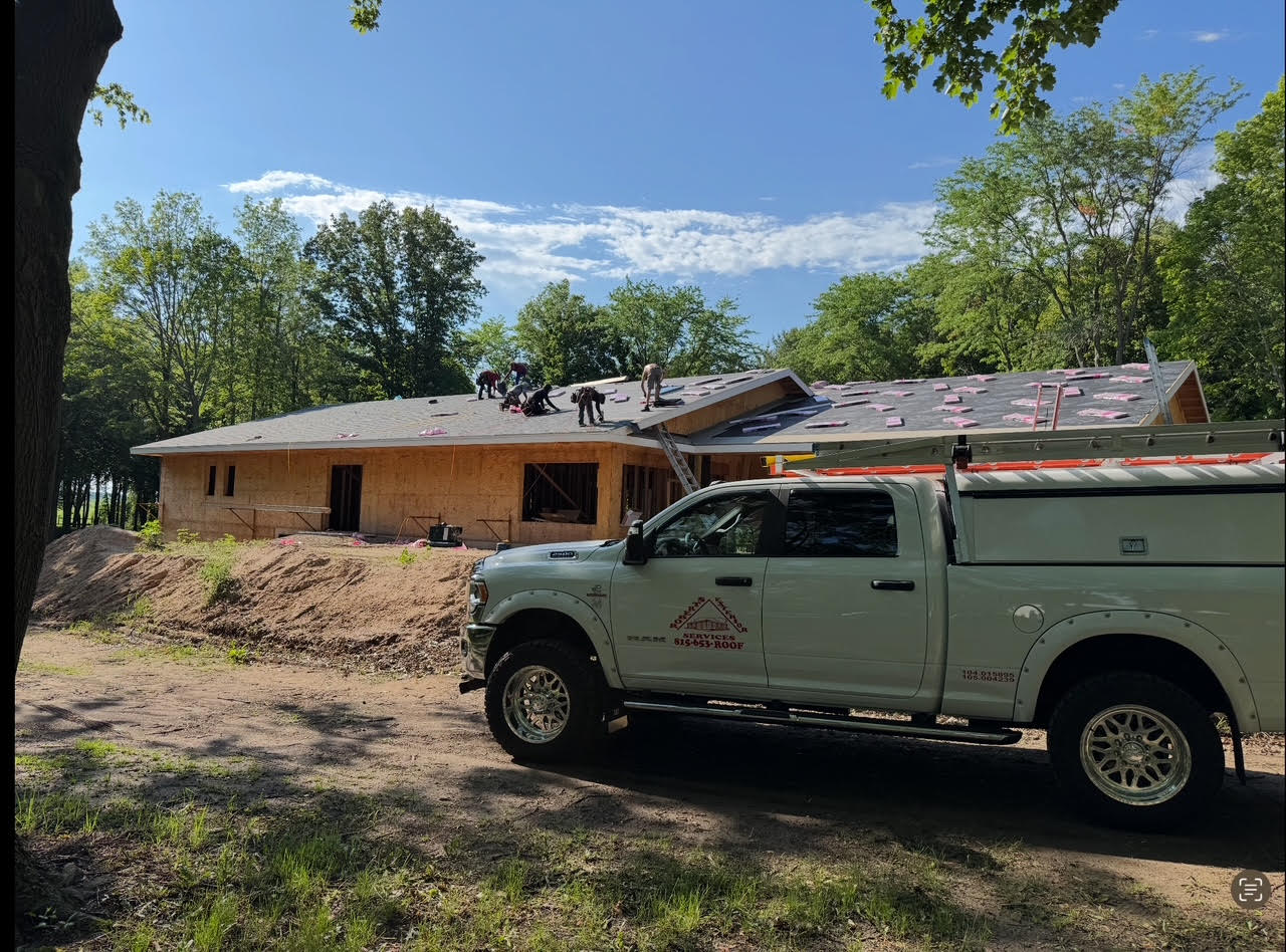 Robert's Exterior Services crew on the job